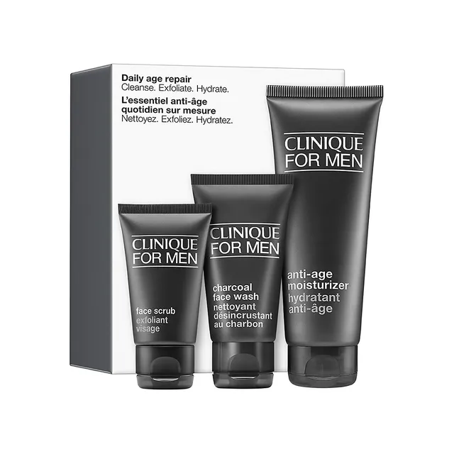 Clinique Daily Age Repair Skincare For Men 3-Piece Set - $73 Value 3 Clinique Daily Age Repair Skincare For Men 3-Piece Set - $73 Value