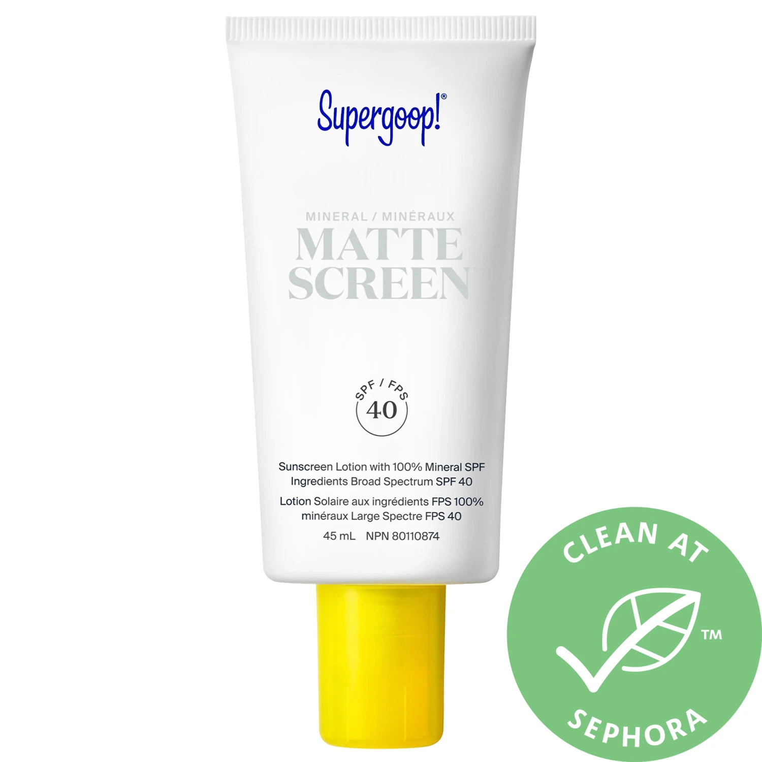 Supergoop! Mineral Mattescreen Sunscreen SPF 40 PA+++ 1.5 Oz / 45 ML 3 Supergoop! Mineral Mattescreen Sunscreen SPF 40 PA+++ 1.5 Oz / 45 ML